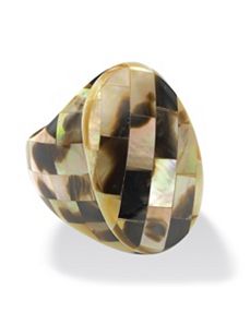 Oval-Shaped Mother-of-Pearl Ring by PalmBeach Jewelry