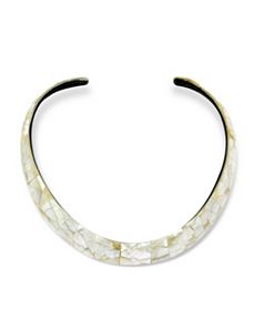 Mother-of-Pearl Choker-Necklace by PalmBeach Jewelry
