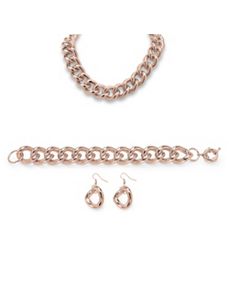 3-Piece Curb-Link Chain Set by PalmBeach Jewelry
