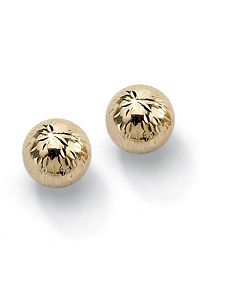 Diamond-Cut Stud Pierced Earrings by PalmBeach Jewelry