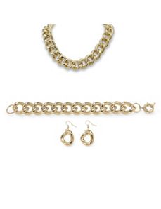 3-Piece Curb-Link Chain Set by PalmBeach Jewelry