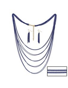 Multi-Chain Necklace & Earring Set by PalmBeach Jewelry