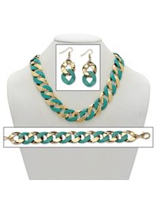 3-Piece Curb-Link Chain Set by PalmBeach Jewelry