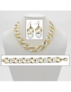 3-Piece Curb-Link Chain Set by PalmBeach Jewelry