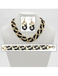 3-Piece Curb-Link Chain Set by PalmBeach Jewelry
