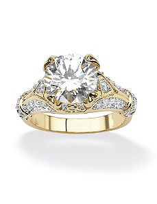 Round Cubic Zirconia Ring by PalmBeach Jewelry