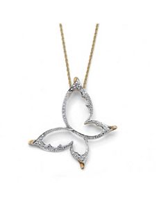 Diamond Accent Butterfly Pendant by PalmBeach Jewelry