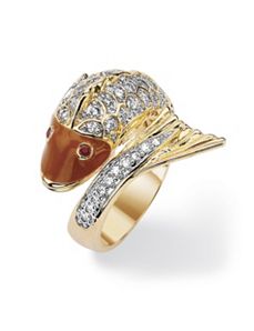 Cubic Zirconia Fish Ring by PalmBeach Jewelry