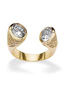 Cubic Zirconia & Crystal Open Ring by PalmBeach Jewelry