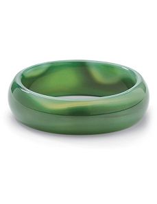 Green Jade Bangle Bracelet by PalmBeach Jewelry