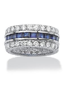 Cubic Zirconia Eternity Band Ring by PalmBeach Jewelry