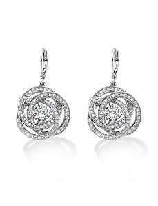Cubic Zirconia Pierced Earrings by PalmBeach Jewelry