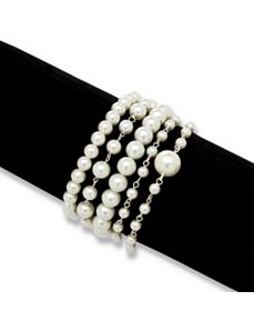 Multi-Strand Sim. Pearl Bracelet by PalmBeach Jewelry