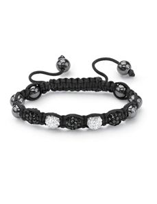 Petite Black and White Crystal Ball by PalmBeach Jewelry
