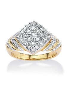 Diamond Accent Square-Shaped Ring by PalmBeach Jewelry