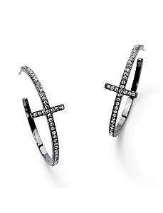 Crystal Hoop Earrings by PalmBeach Jewelry