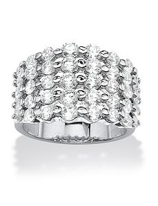 Cubic Zirconia Band Ring by PalmBeach Jewelry