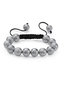 Silvertone Macrame Bracelet by PalmBeach Jewelry