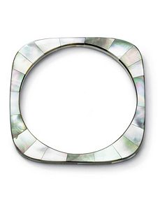 Mother-Of-Pearl Bangle Bracelet by PalmBeach Jewelry