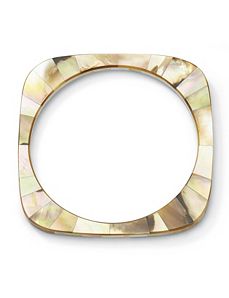 Mother-Of-Pearl Bangle Bracelet by PalmBeach Jewelry