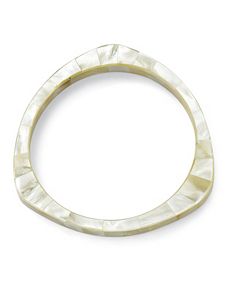 Mother-Of-Pearl Bangle Bracelet by PalmBeach Jewelry