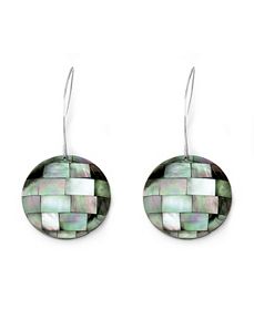 Mother-Of-Pearl Pierced Earrings by PalmBeach Jewelry