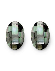 Mother-Of-Pearl Pierced Earrings by PalmBeach Jewelry