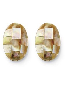 Mother-Of-Pearl Pierced Earrings by PalmBeach Jewelry