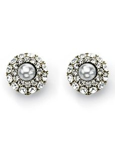 Crystal Clip-On Earrings by PalmBeach Jewelry