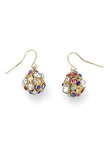 Crystal Drop Pierced Earrings by PalmBeach Jewelry