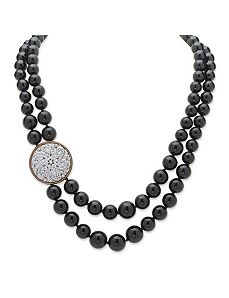 Onyx Necklace by PalmBeach Jewelry