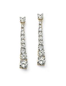 Cubic Zirconia Pierced Earrings by PalmBeach Jewelry