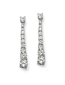 Cubic Zirconia Pierced Earrings by PalmBeach Jewelry