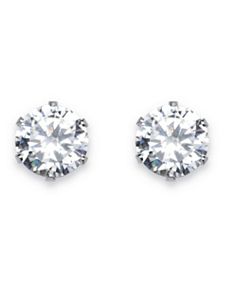 Cubic Zirconia Stud Earrings by PalmBeach Jewelry