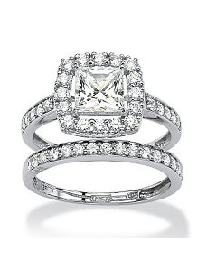 Cubic Zirconia Ring Set by PalmBeach Jewelry