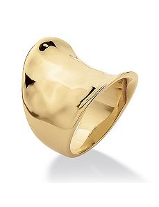 Concave Cigar Band Ring by PalmBeach Jewelry