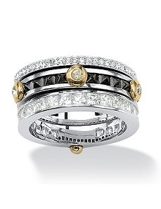 Cubic Zirconia and Crystal Ring by PalmBeach Jewelry