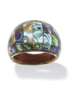 Abalone Mother-Of-Pearl Dome Ring by PalmBeach Jewelry