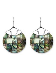 Abalone Mother-Of-Pearl Earrings by PalmBeach Jewelry