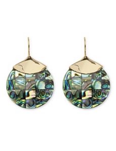 Abalone Mother-Of-Pearl Earrings by PalmBeach Jewelry