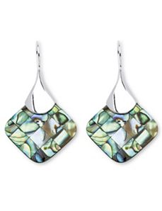 Abalone Mother-Of-Pearl Earrings by PalmBeach Jewelry