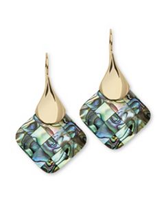 Abalone Mother-Of-Pearl Earrings by PalmBeach Jewelry
