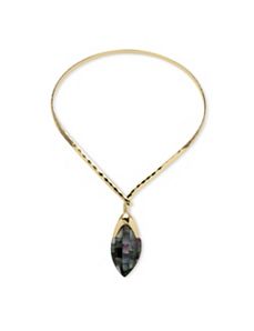 Black Mother-Of-Pearl Necklace by PalmBeach Jewelry