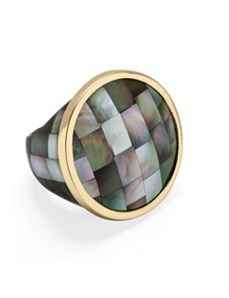 Black Mother-Of-Pearl Ring by PalmBeach Jewelry