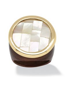 White Mother-Of-Pearl Ring by PalmBeach Jewelry