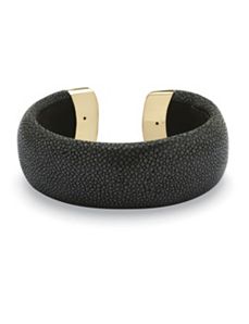 Black Stingray Cuff Bracelet by PalmBeach Jewelry