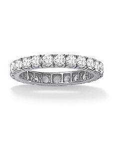 2.40 TCW Cubic Zirconia Eternity Band by PalmBeach Jewelry