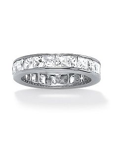 5.29 TCW Cubic Zirconia Eternity Band by PalmBeach Jewelry