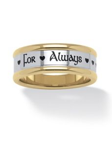 Stainless Steel"For Always"Ring by PalmBeach Jewelry
