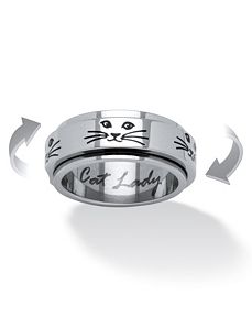 Cat Lady Spinner Ring by PalmBeach Jewelry